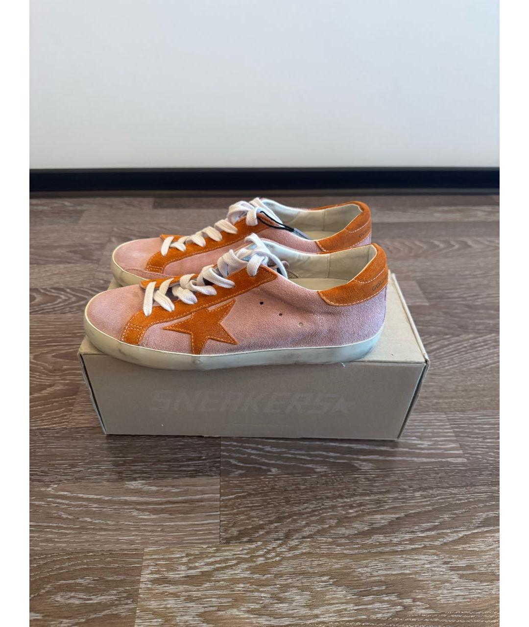 GOLDEN GOOSE DELUXE BRAND Розовые замшевые кеды, фото 4