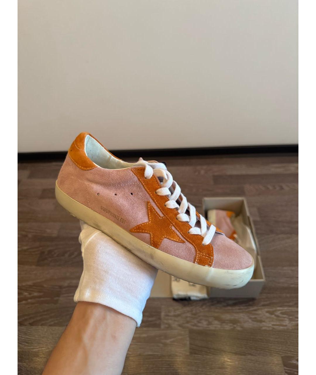 GOLDEN GOOSE DELUXE BRAND Розовые замшевые кеды, фото 9