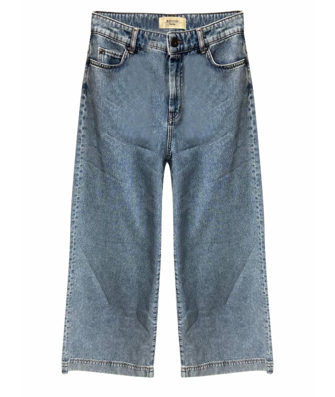 WEEKEND MAX MARA Голубые хлопковые джинсы клеш, фото 1