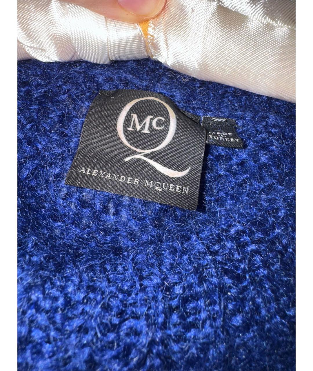 MCQ ALEXANDER MCQUEEN Темно-синий шерстяной джемпер / свитер, фото 3