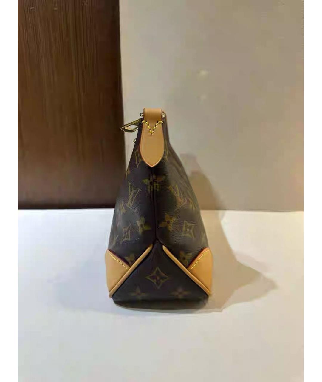 LOUIS VUITTON Коричневая кожаная сумка через плечо, фото 4
