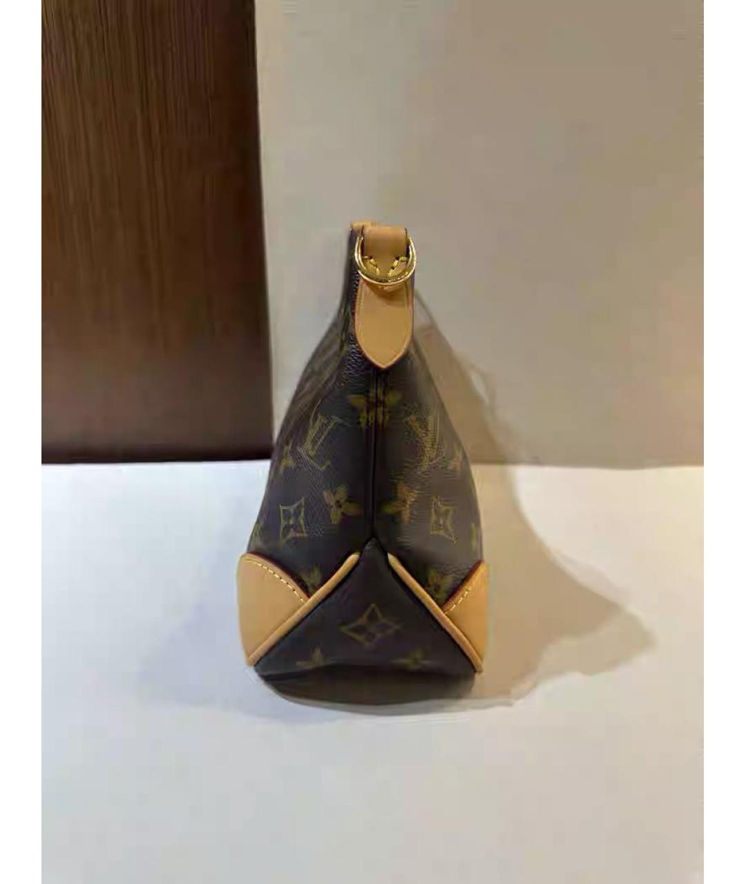 LOUIS VUITTON Коричневая кожаная сумка через плечо, фото 3