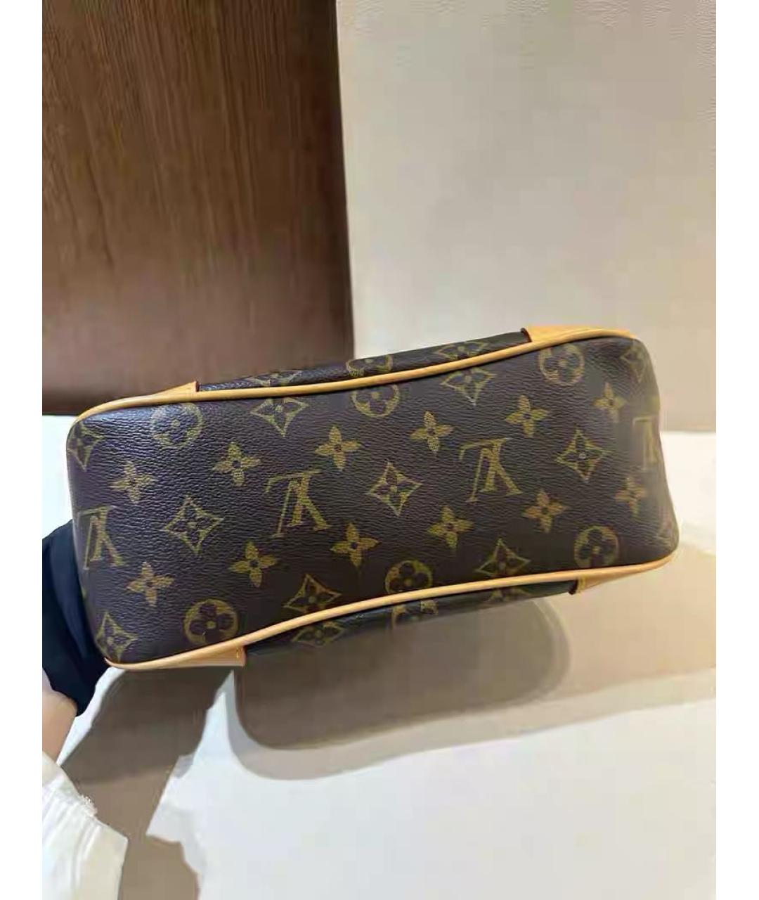 LOUIS VUITTON Коричневая кожаная сумка через плечо, фото 5