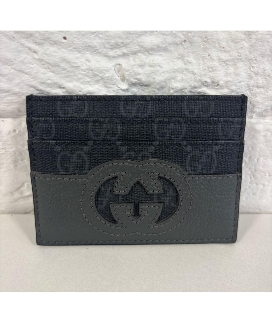 GUCCI Черный кожаный кардхолдер, фото 9