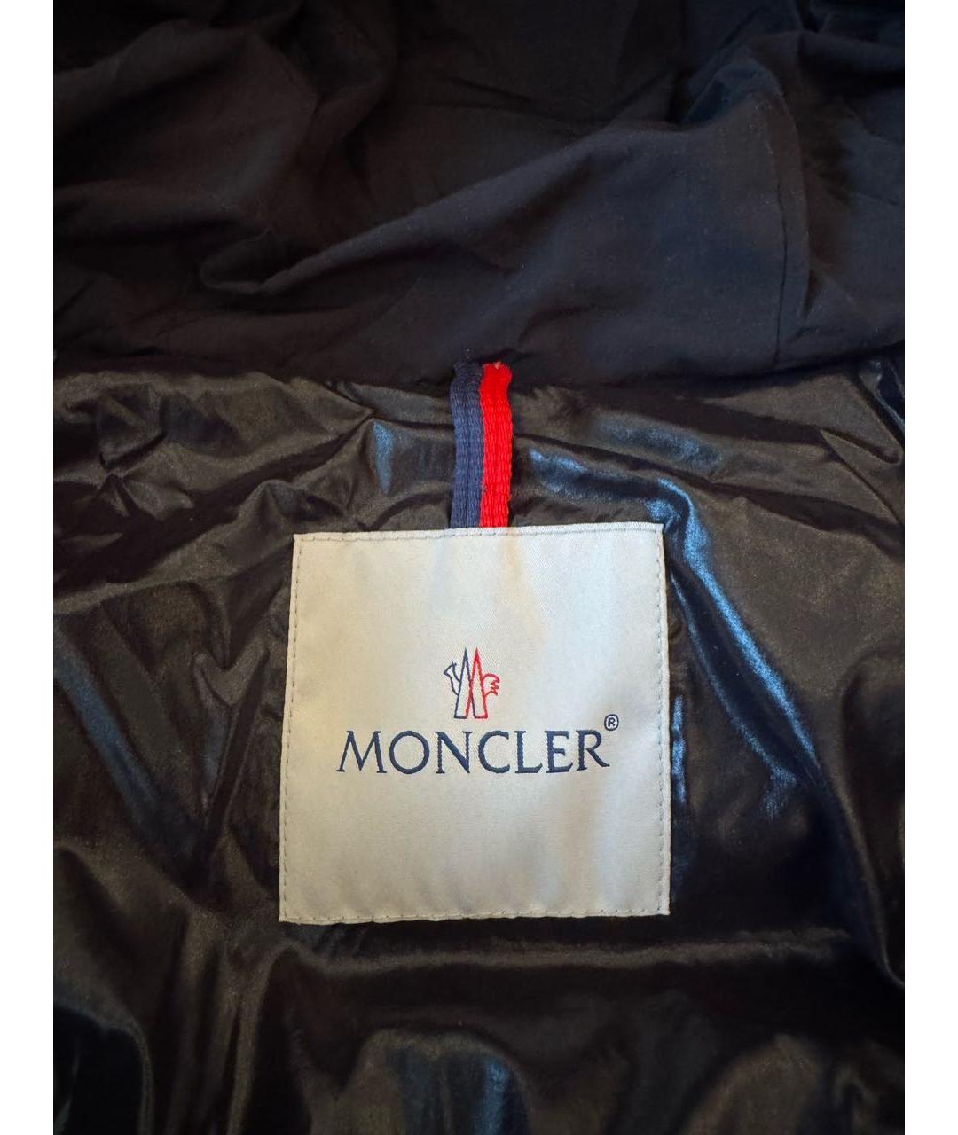 MONCLER Черный полиамидовый пуховик, фото 8