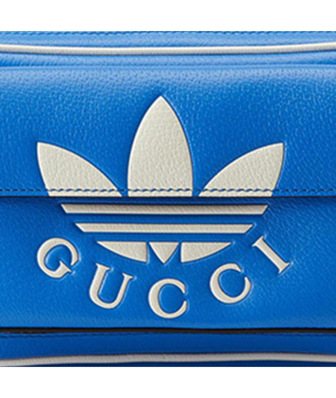 GUCCI Синяя кожаная поясная сумка, фото 8