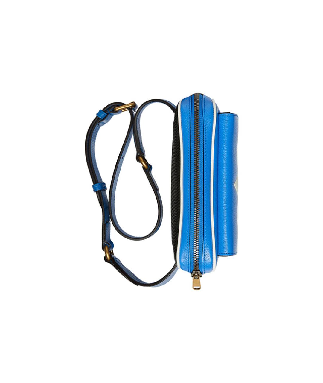 GUCCI Синяя кожаная поясная сумка, фото 6