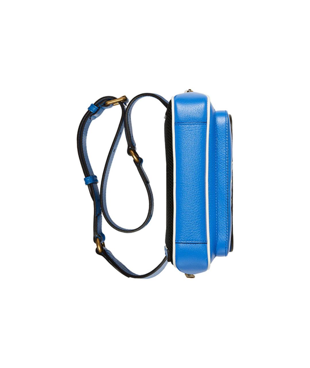 GUCCI Синяя кожаная поясная сумка, фото 5