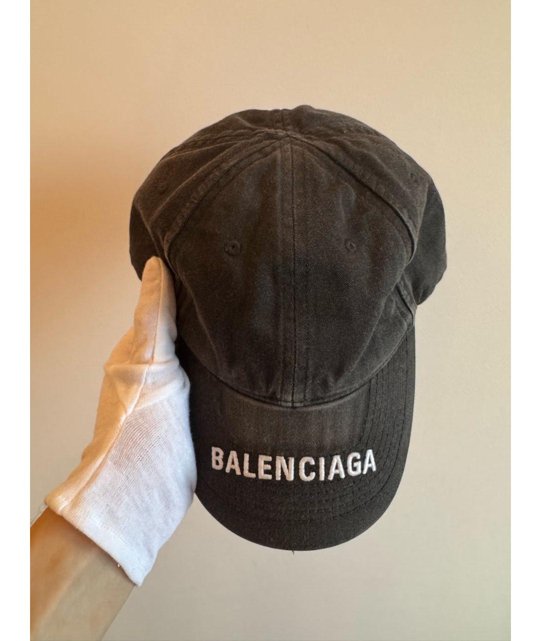 BALENCIAGA Черная хлопковая кепка/бейсболка, фото 3