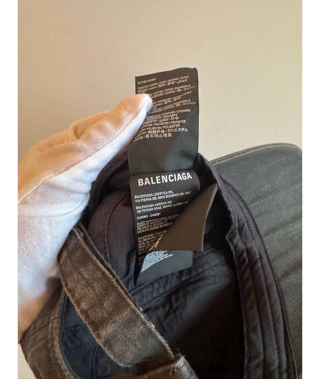 BALENCIAGA Черная хлопковая кепка/бейсболка, фото 7