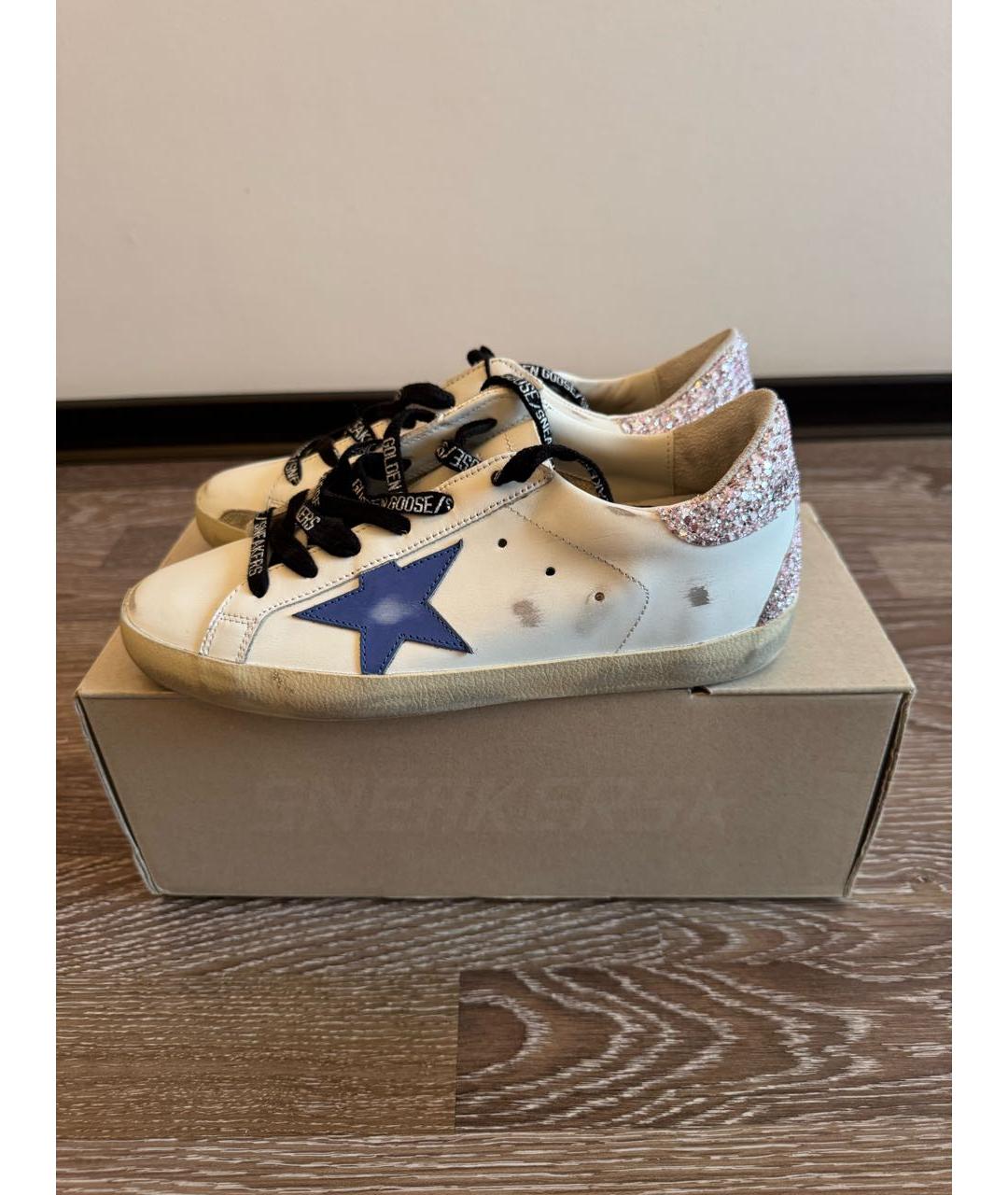 GOLDEN GOOSE DELUXE BRAND Белые кожаные кеды, фото 5