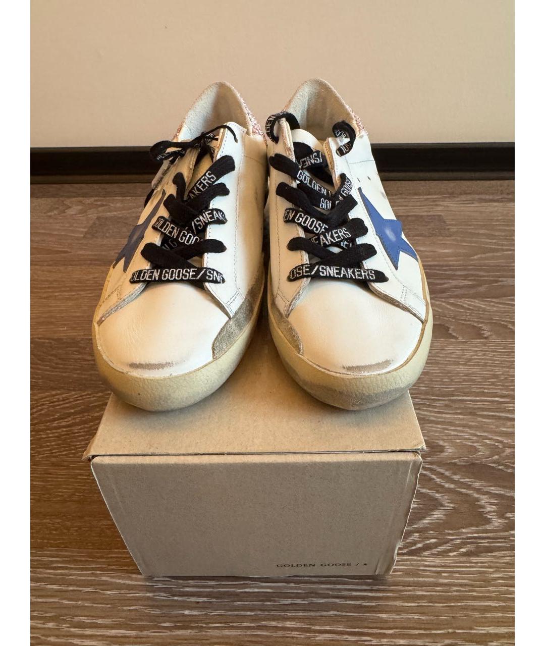 GOLDEN GOOSE DELUXE BRAND Белые кожаные кеды, фото 4