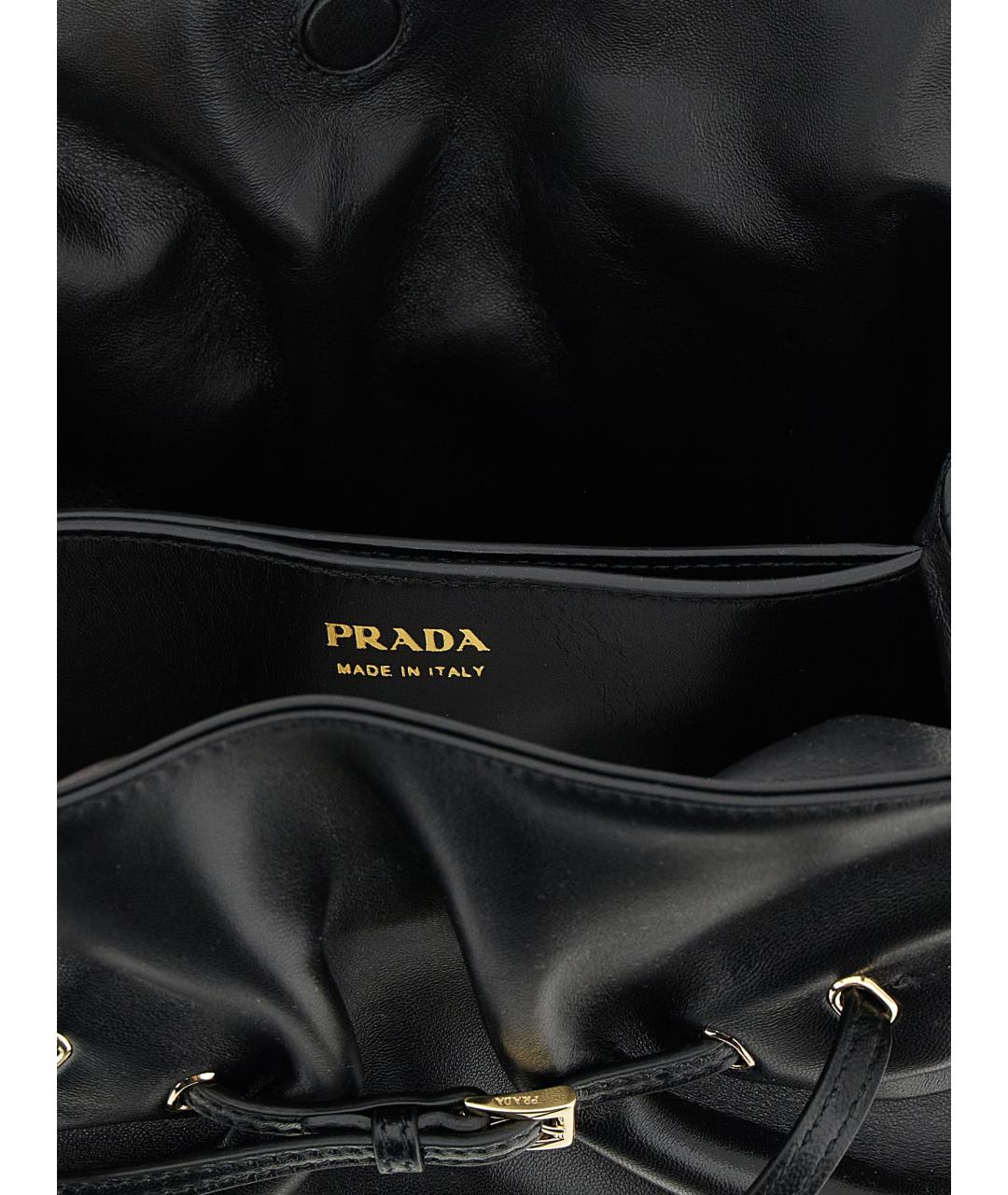 PRADA Черная кожаная сумка через плечо, фото 4