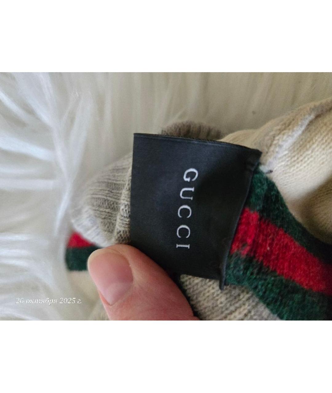 GUCCI Белая шерстяная шапка, фото 2