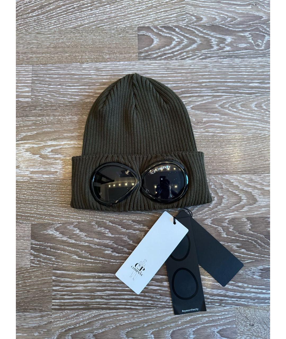 CP COMPANY Хаки хлопковая шапка, фото 2