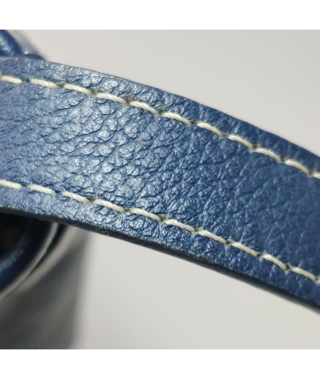 GOYARD Темно-синяя кожаная сумка тоут, фото 6