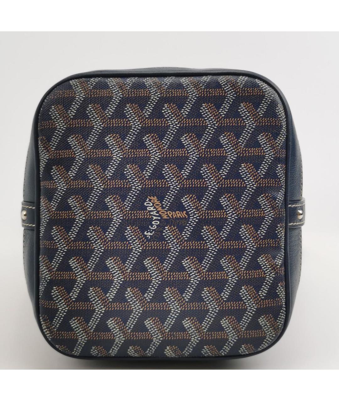 GOYARD Темно-синяя кожаная сумка тоут, фото 3
