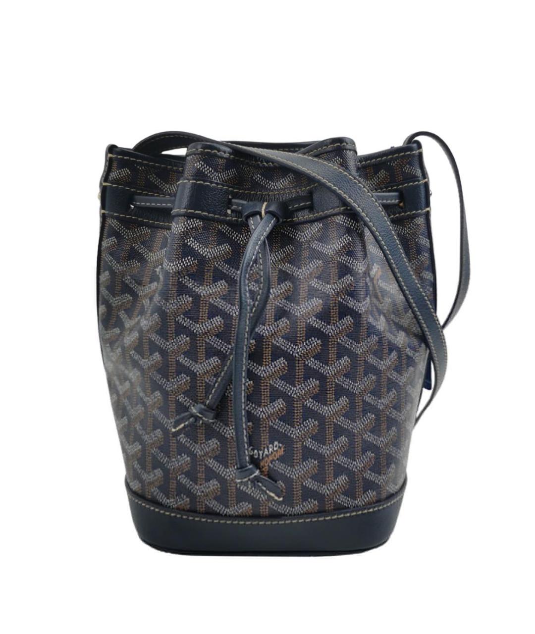 GOYARD Темно-синяя кожаная сумка тоут, фото 1