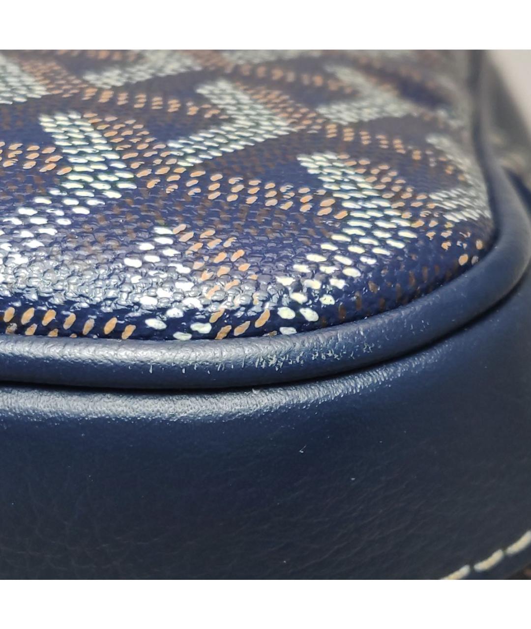 GOYARD Темно-синяя кожаная сумка тоут, фото 7