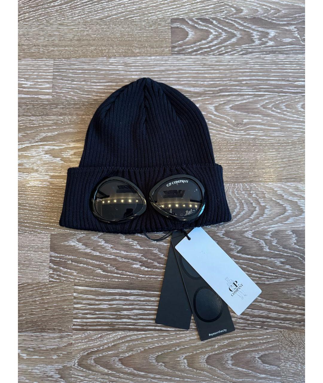 CP COMPANY Темно-синяя хлопковая шапка, фото 2