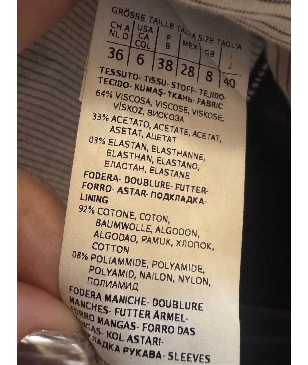 'S MAX MARA Темно-синий вискозный жакет/пиджак, фото 6