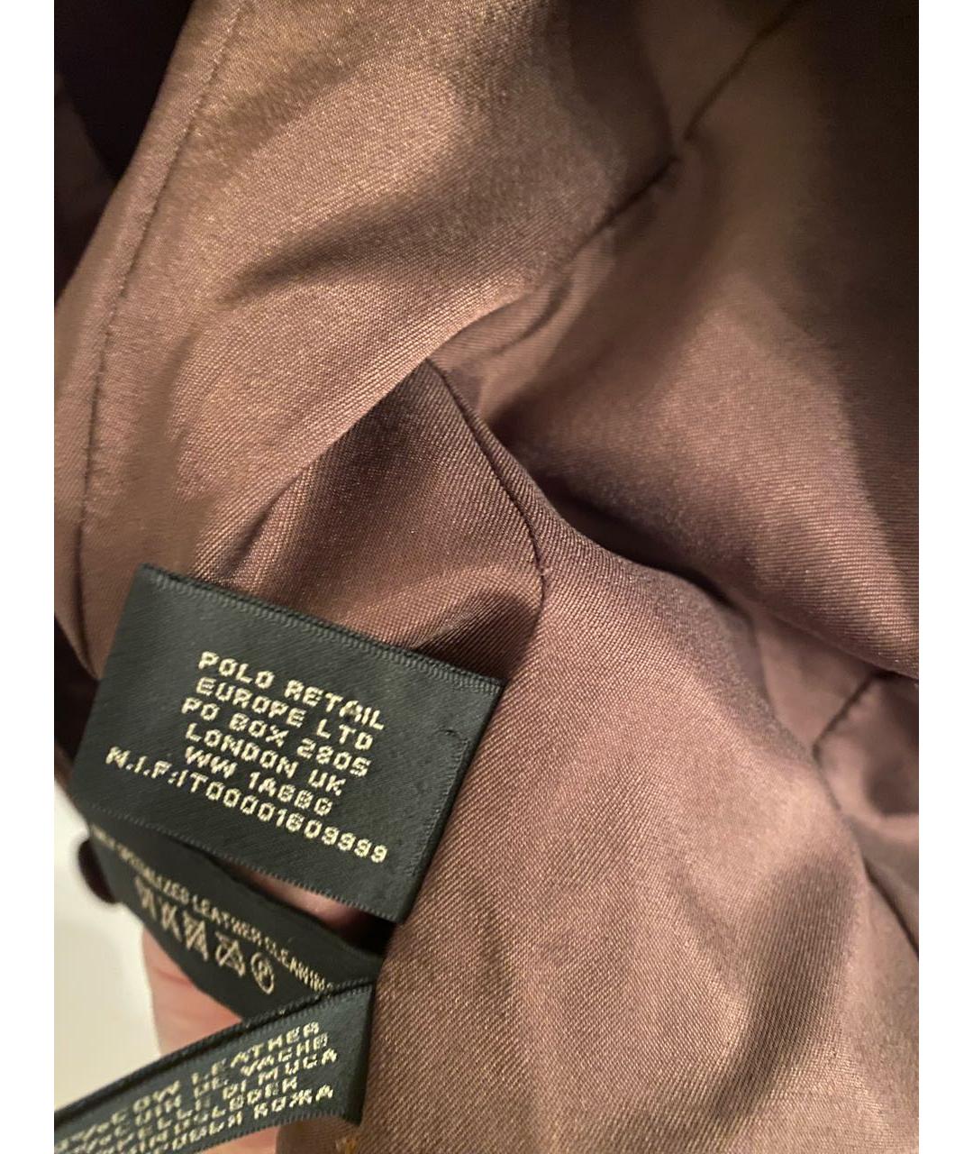 RALPH LAUREN Коричневая кожаная куртка, фото 7