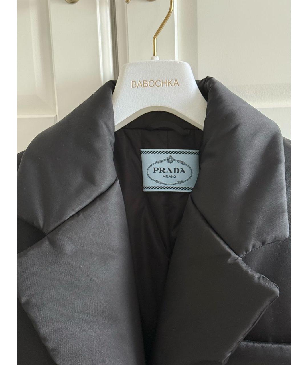 PRADA Черный полиамидовый пуховик, фото 3