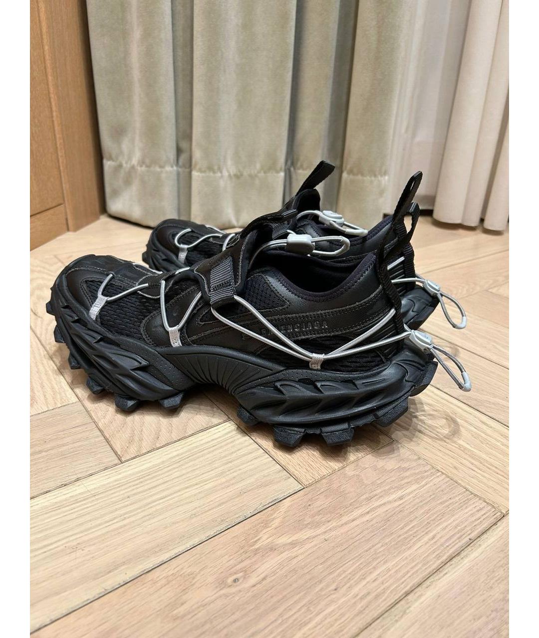 BALENCIAGA Черные низкие кроссовки / кеды, фото 4