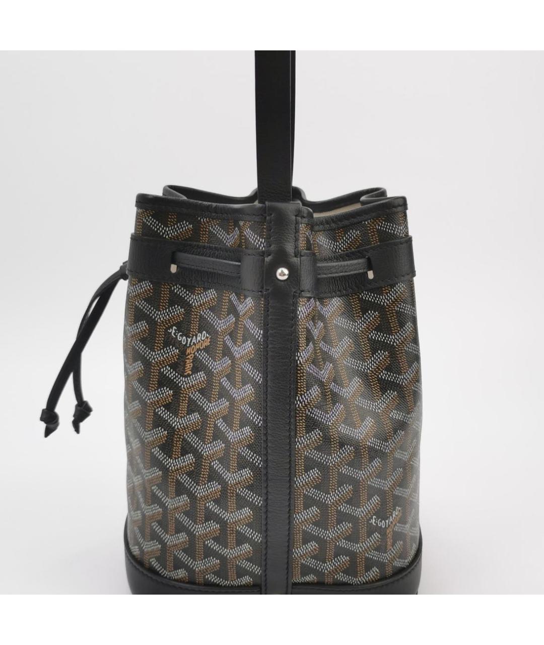 GOYARD Черная кожаная сумка через плечо, фото 2