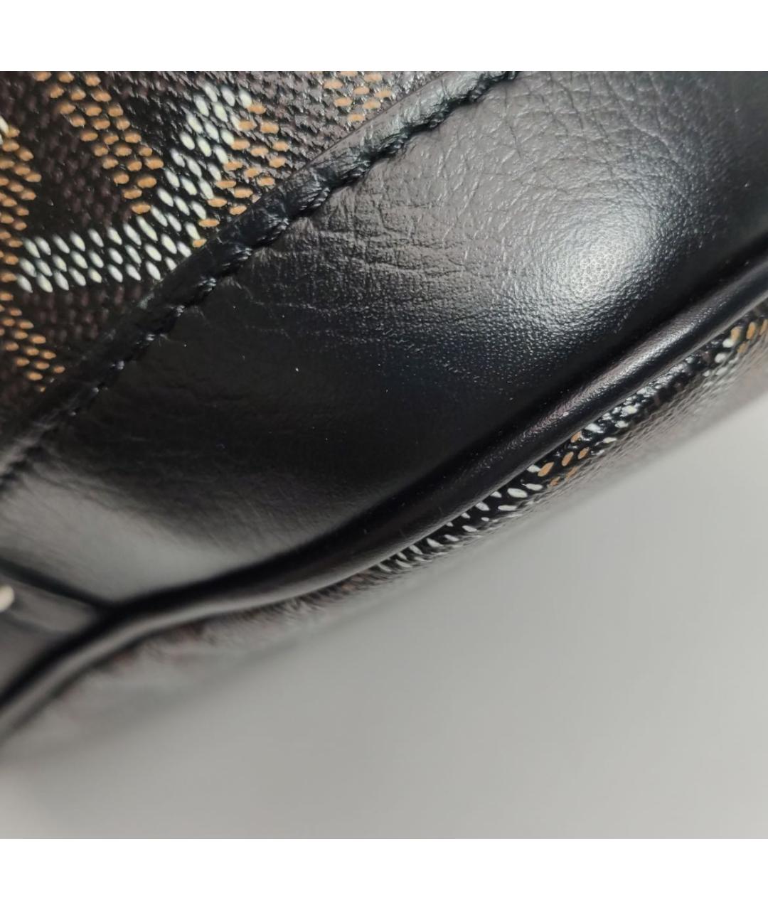 GOYARD Черная кожаная сумка через плечо, фото 8