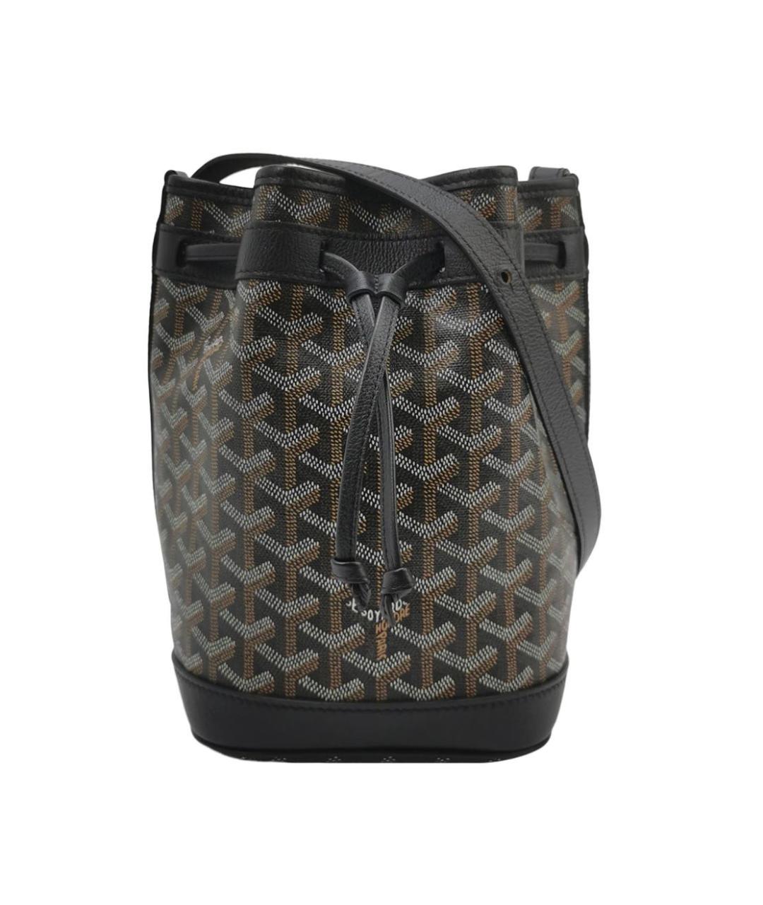 GOYARD Черная кожаная сумка через плечо, фото 1
