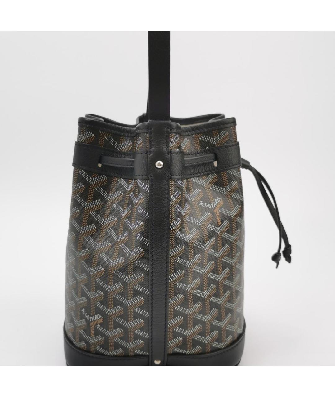 GOYARD Черная кожаная сумка через плечо, фото 3