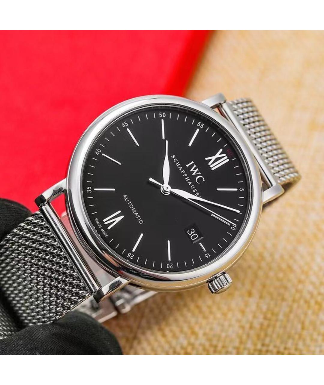 IWC Schaffhausen Серебряные стальные часы, фото 3