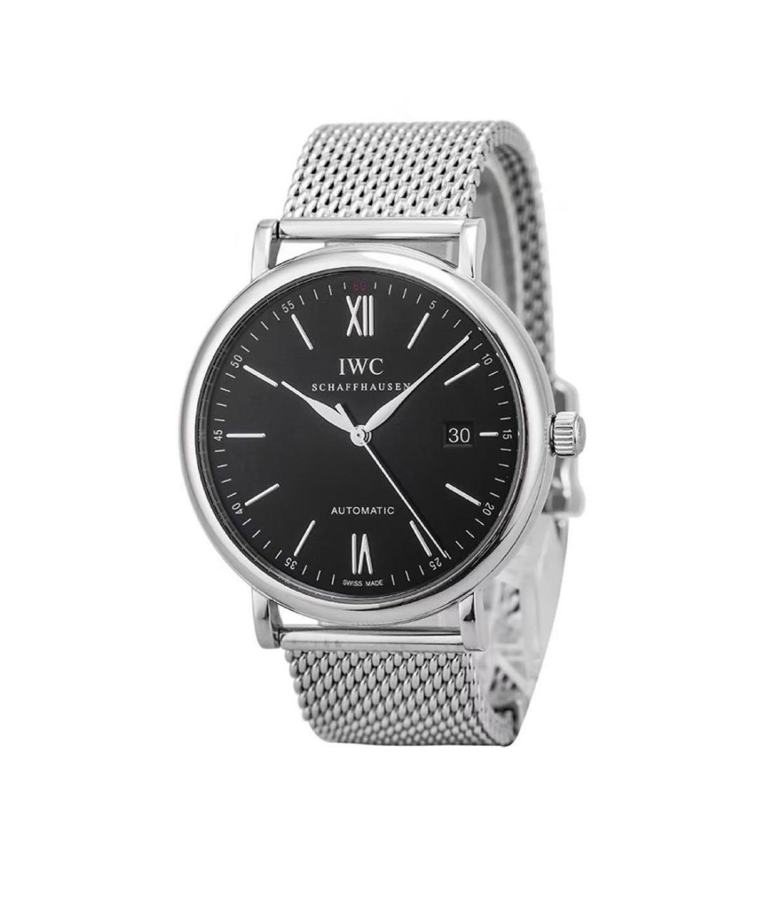 IWC Schaffhausen Серебряные стальные часы, фото 1