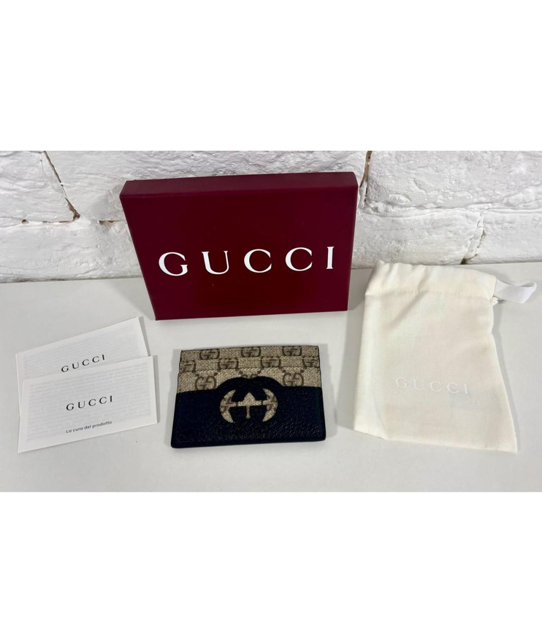 GUCCI Черный кожаный кардхолдер, фото 8