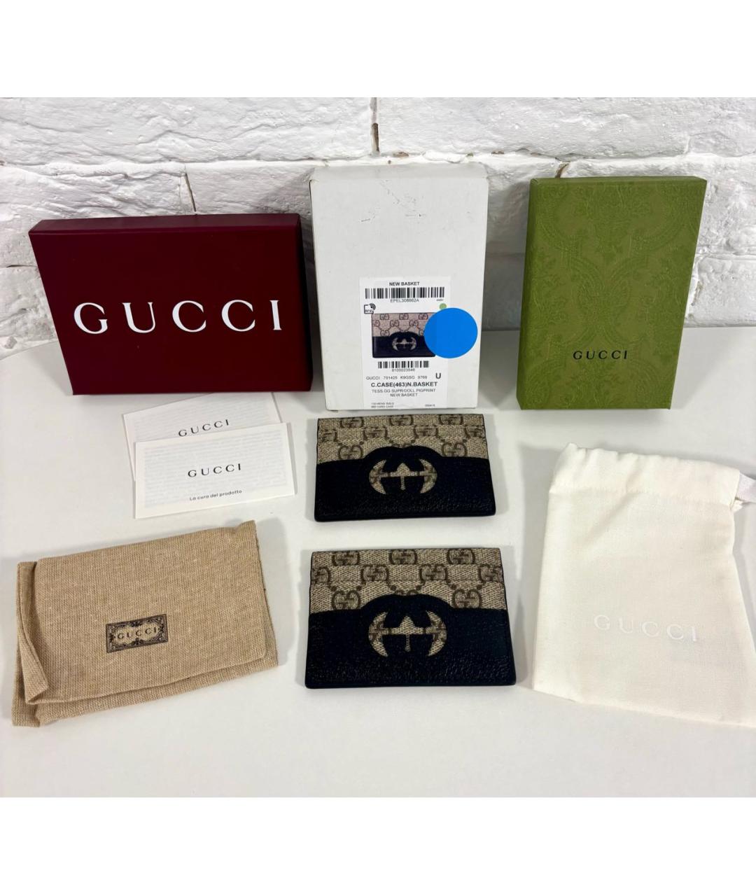 GUCCI Черный кожаный кардхолдер, фото 3