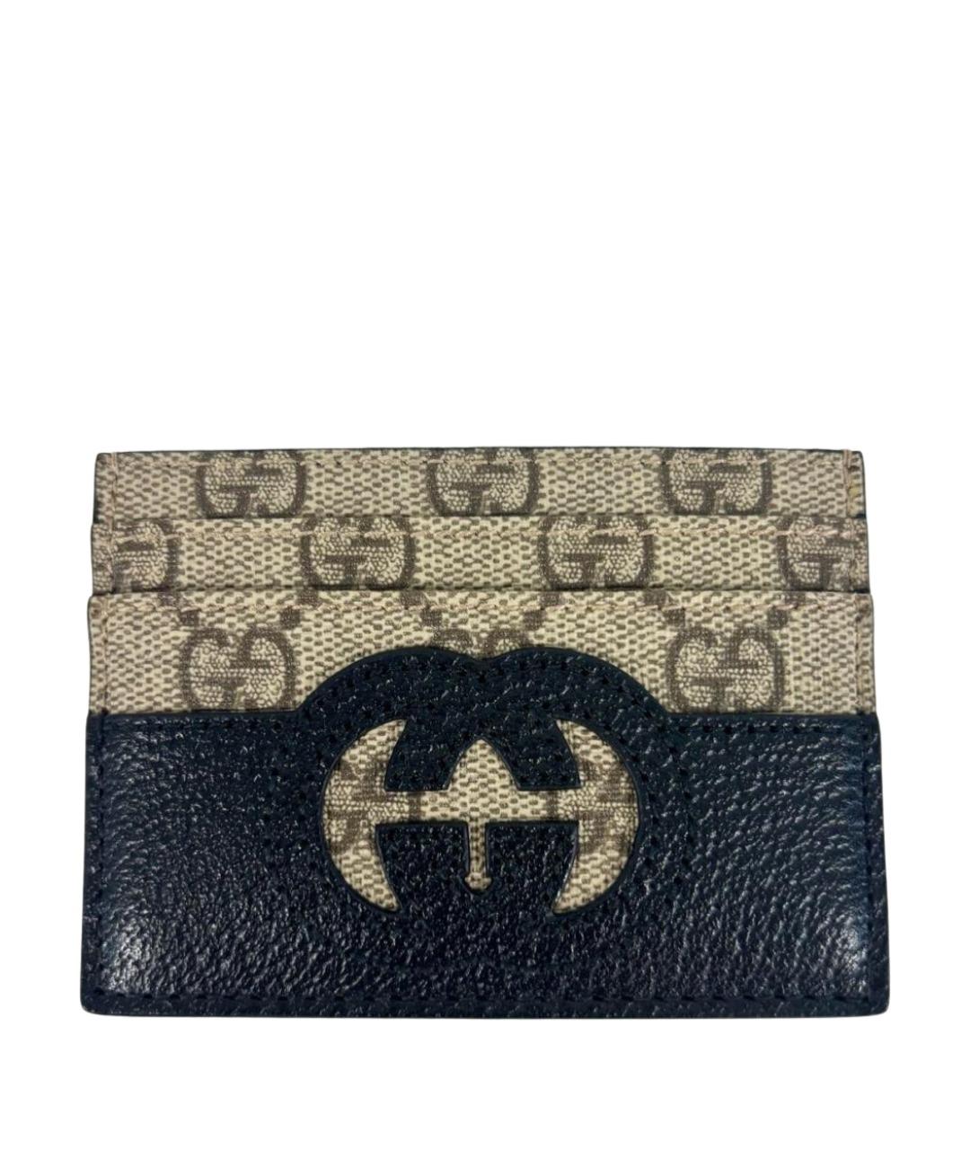 GUCCI Черный кожаный кардхолдер, фото 1