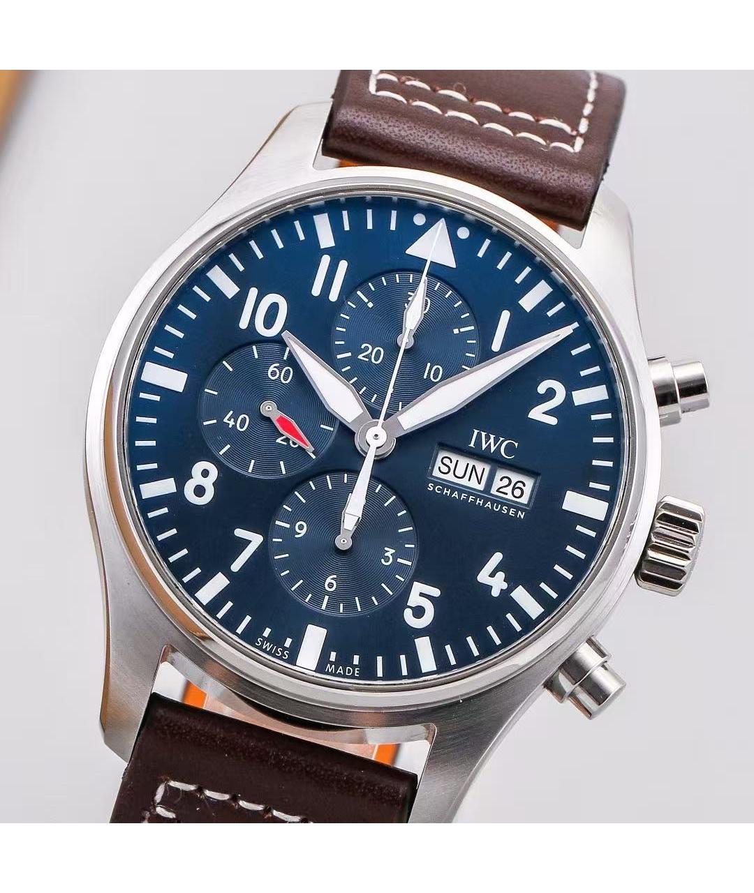 IWC Schaffhausen Коричневые металлические часы, фото 3