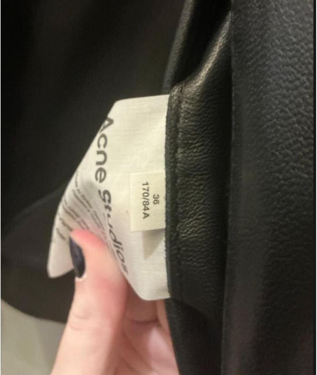 ACNE STUDIOS Черная кожаная куртка, фото 5