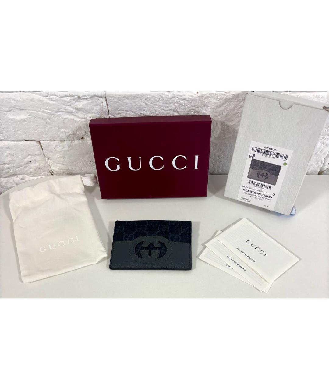 GUCCI Черный кожаный кардхолдер, фото 7