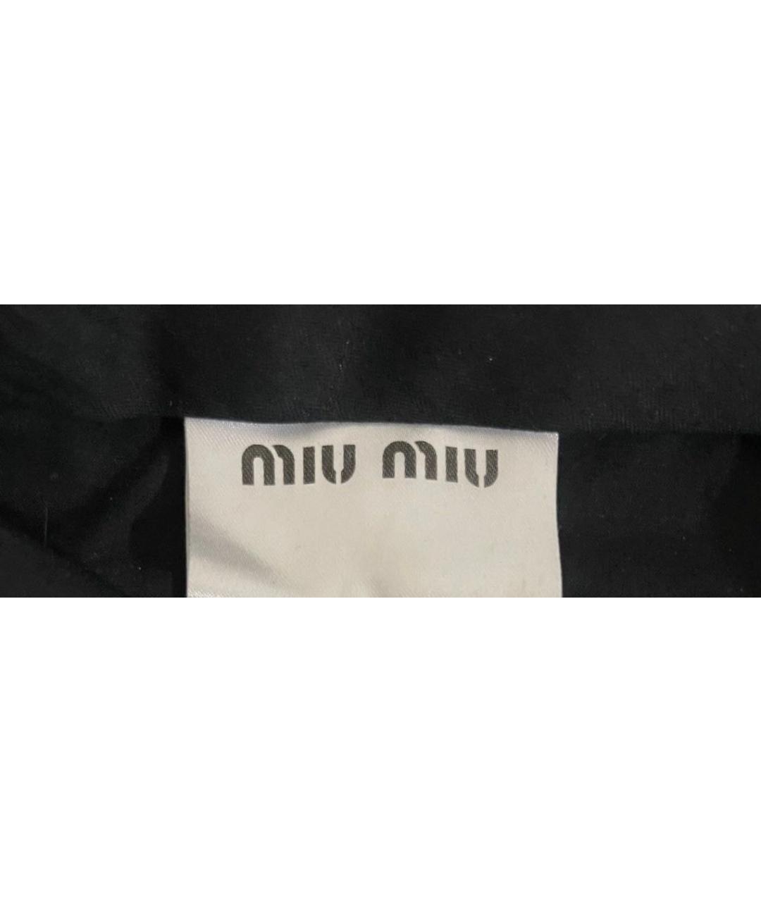 MIU MIU Черные хлопковые шорты, фото 4