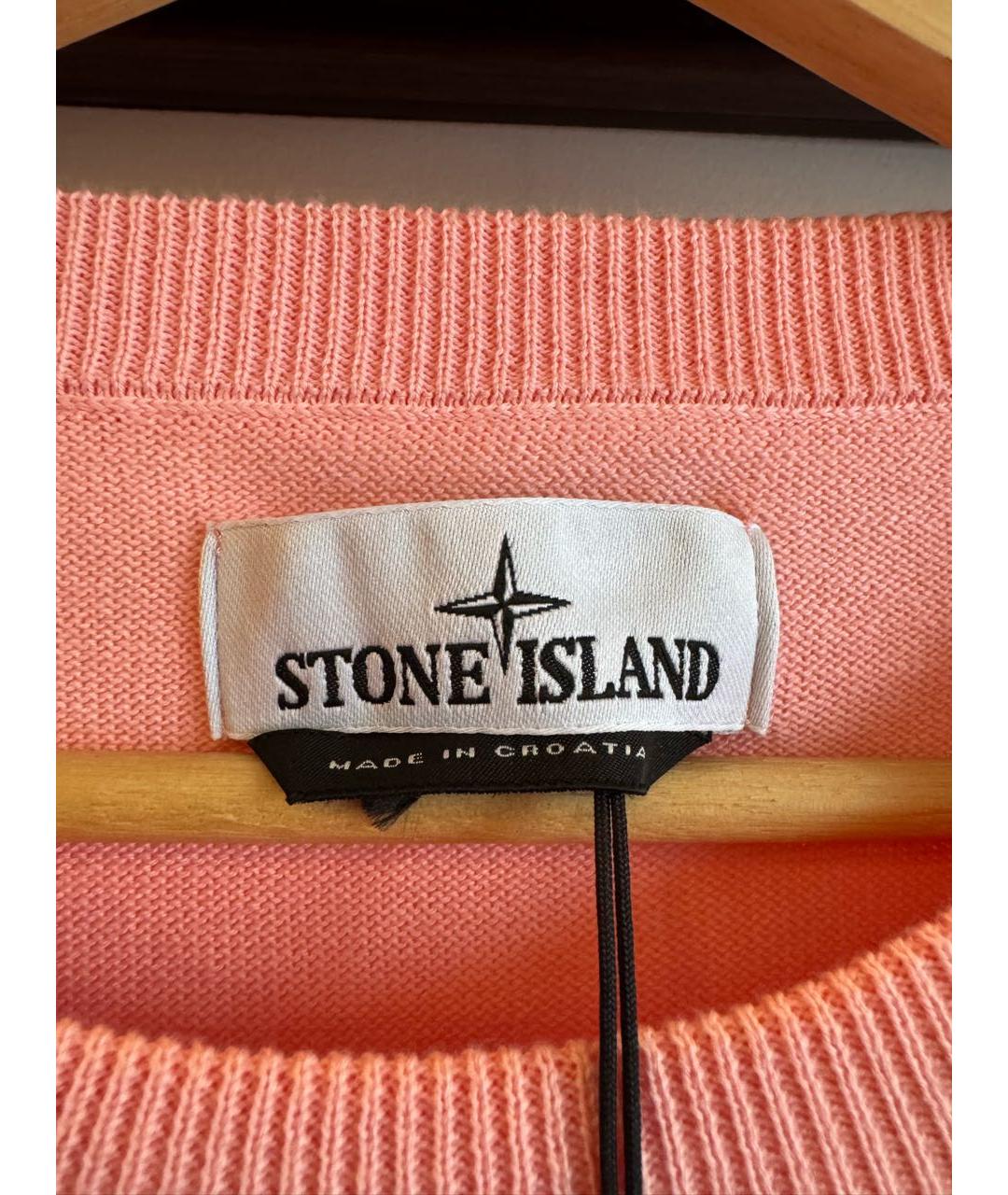 STONE ISLAND Розовый хлопковый джемпер / свитер, фото 2
