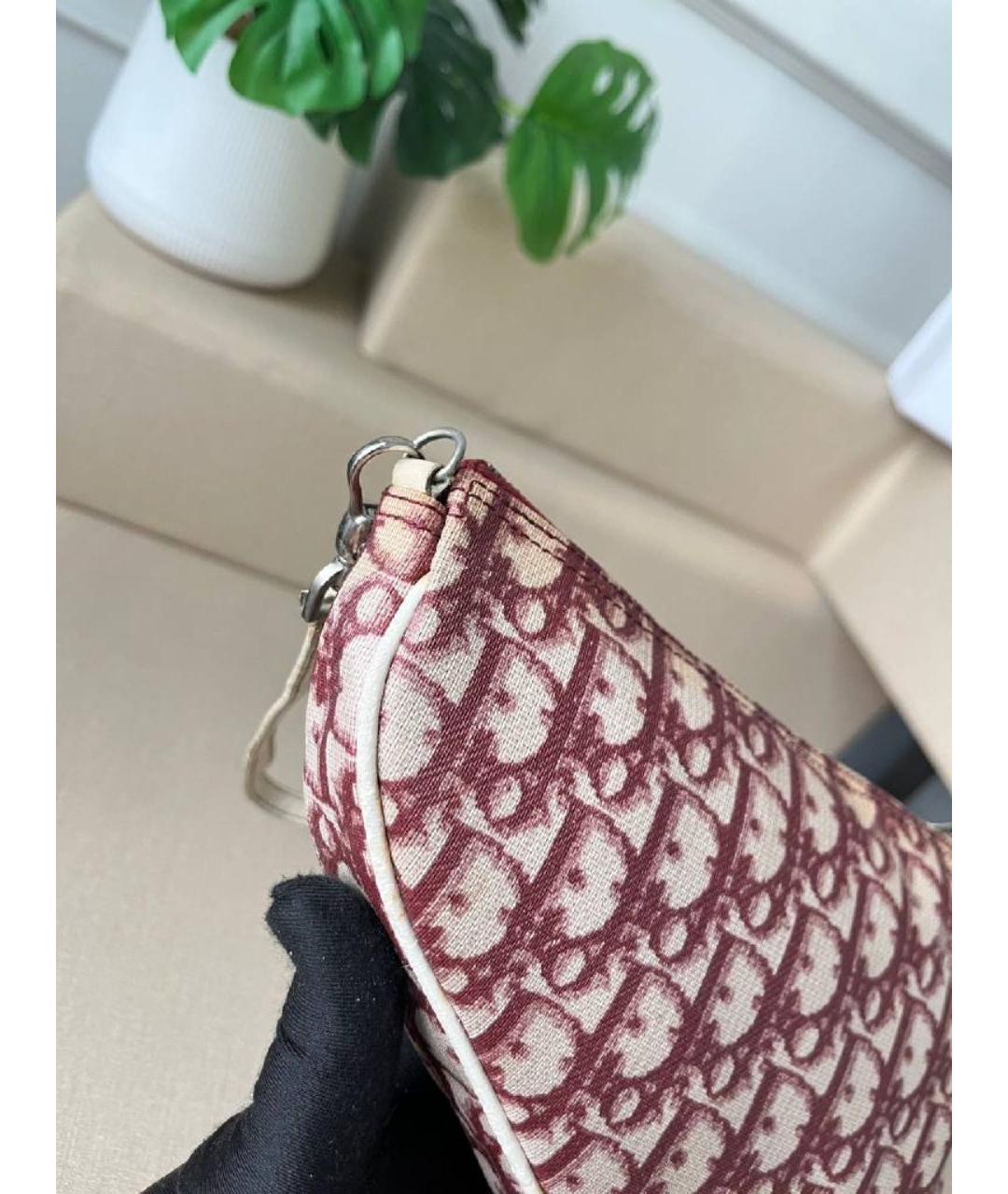 CHANEL Красная жаккардовая сумка с короткими ручками, фото 9