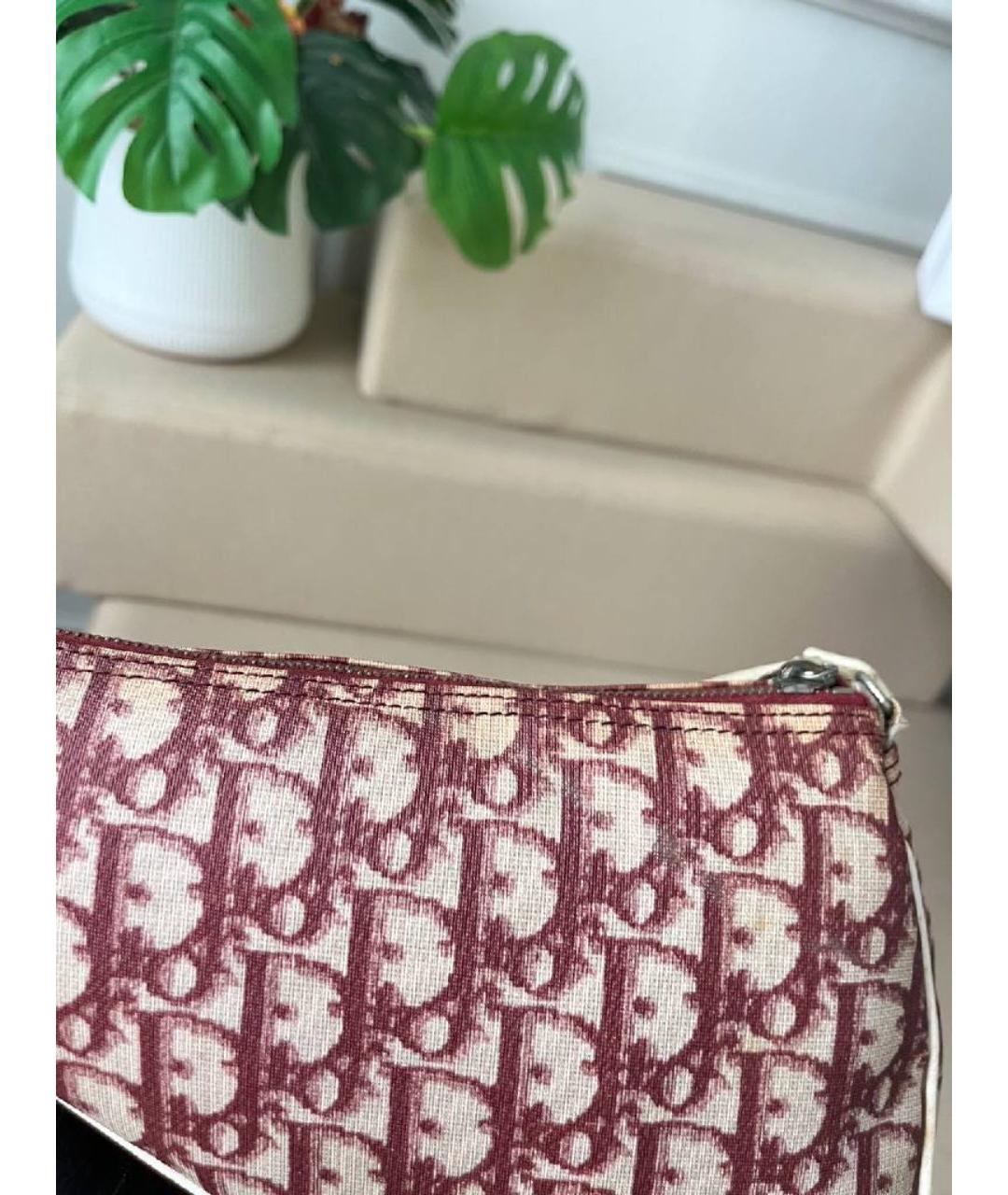 CHANEL Красная жаккардовая сумка с короткими ручками, фото 6