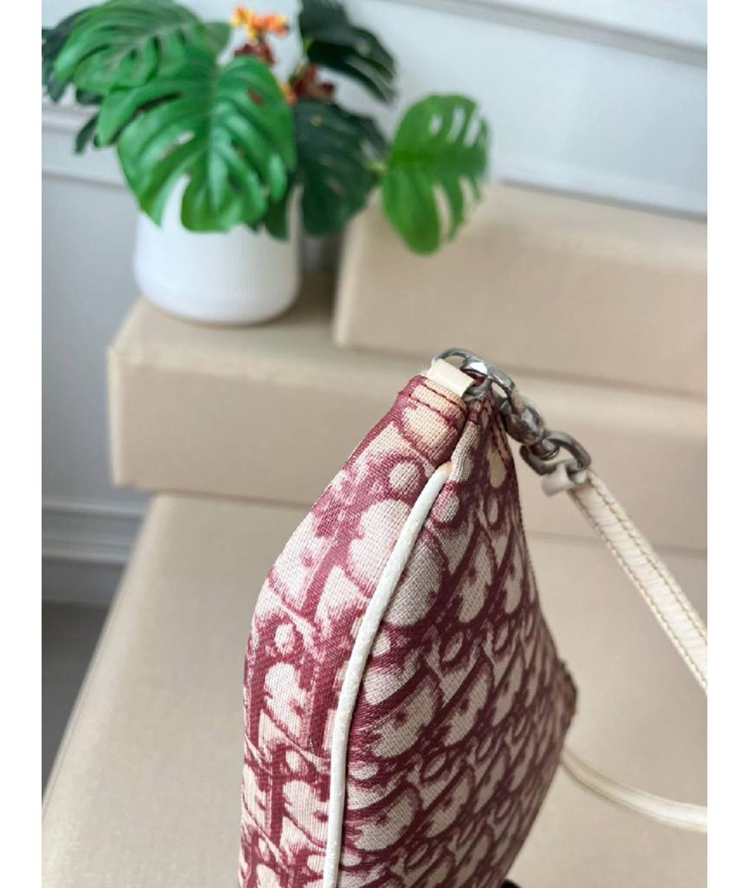 CHANEL Красная жаккардовая сумка с короткими ручками, фото 5