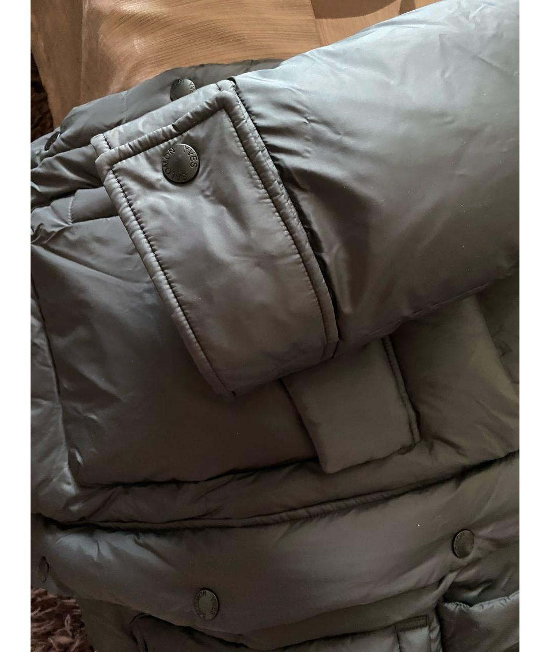 ARMY YVES SALOMON Черный полиамидовый пуховик, фото 7