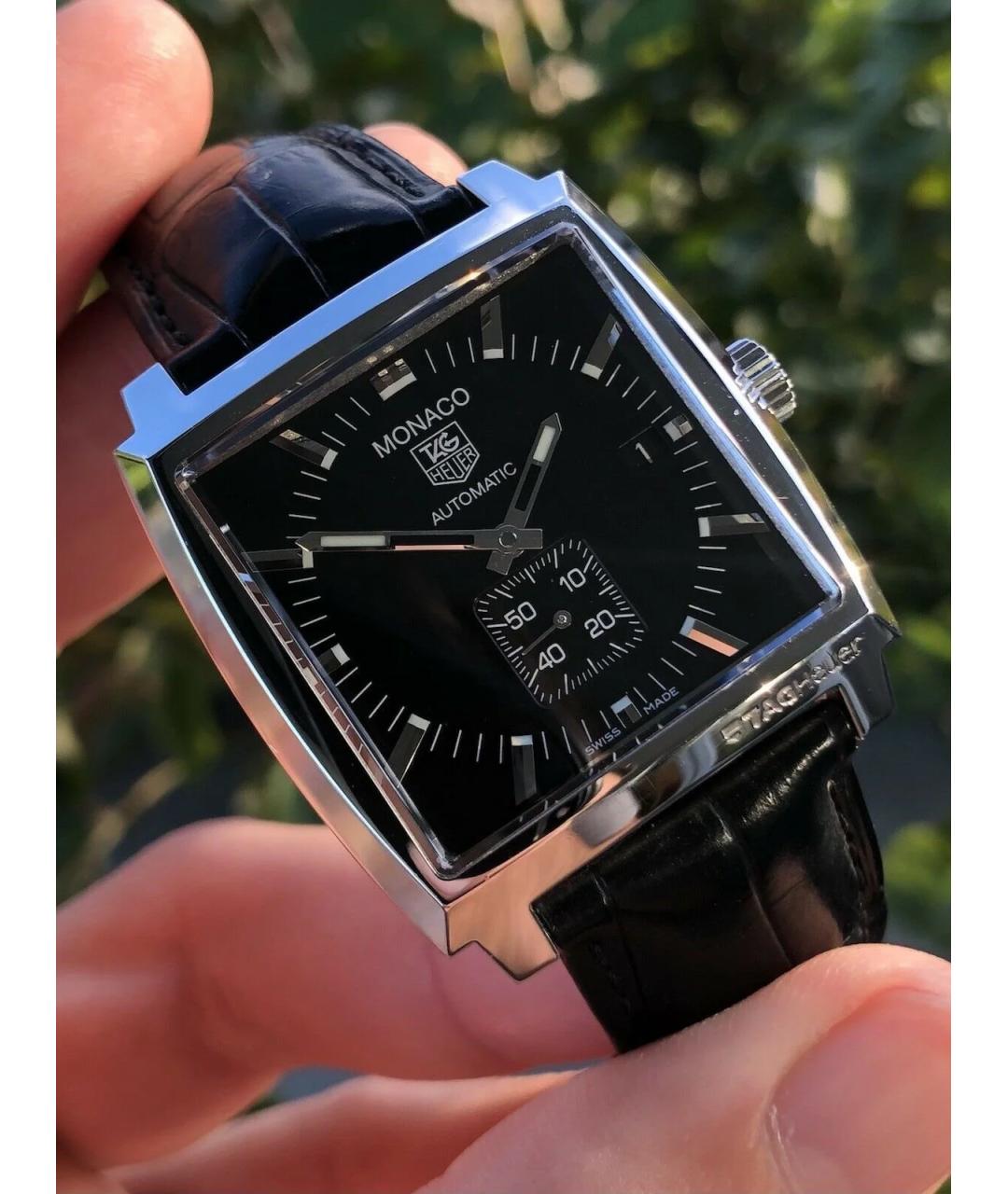 TAG HEUER Черные металлические часы, фото 2