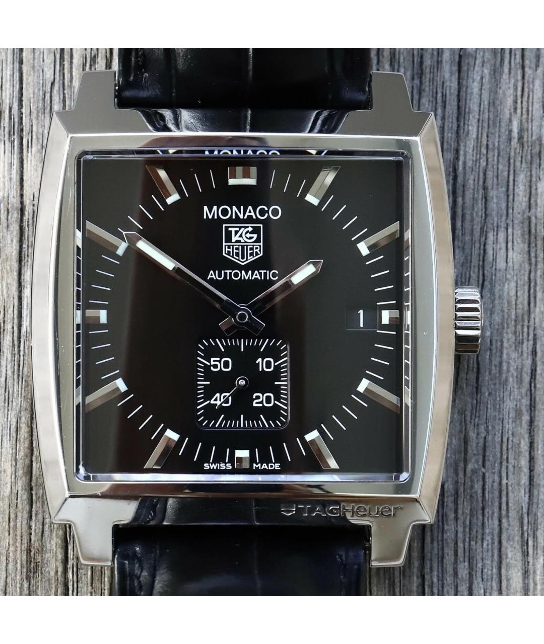 TAG HEUER Черные металлические часы, фото 3