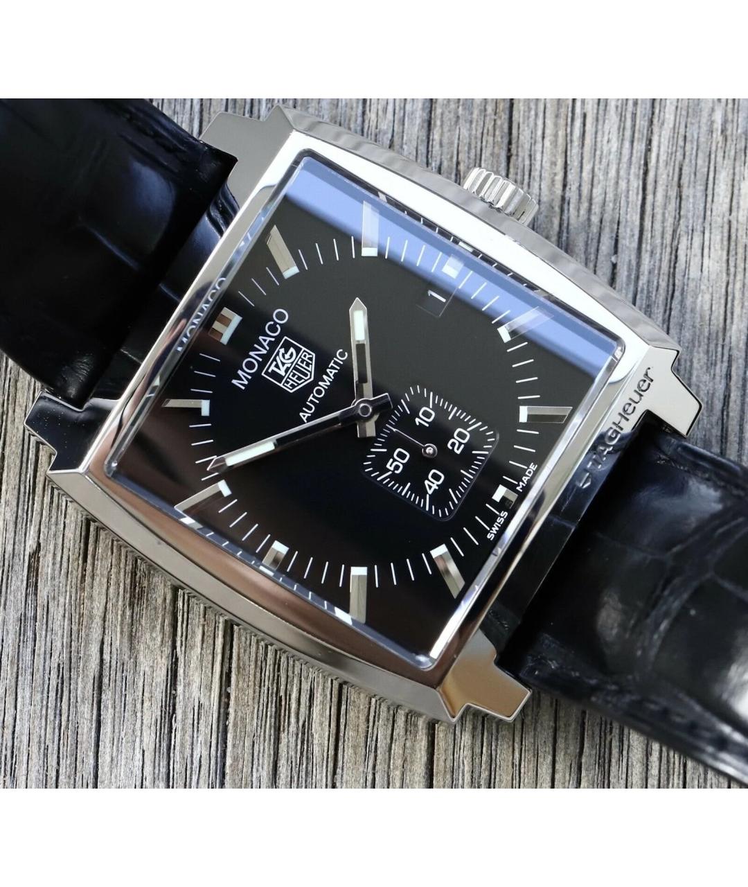 TAG HEUER Черные металлические часы, фото 5