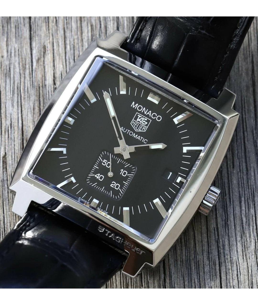 TAG HEUER Черные металлические часы, фото 4
